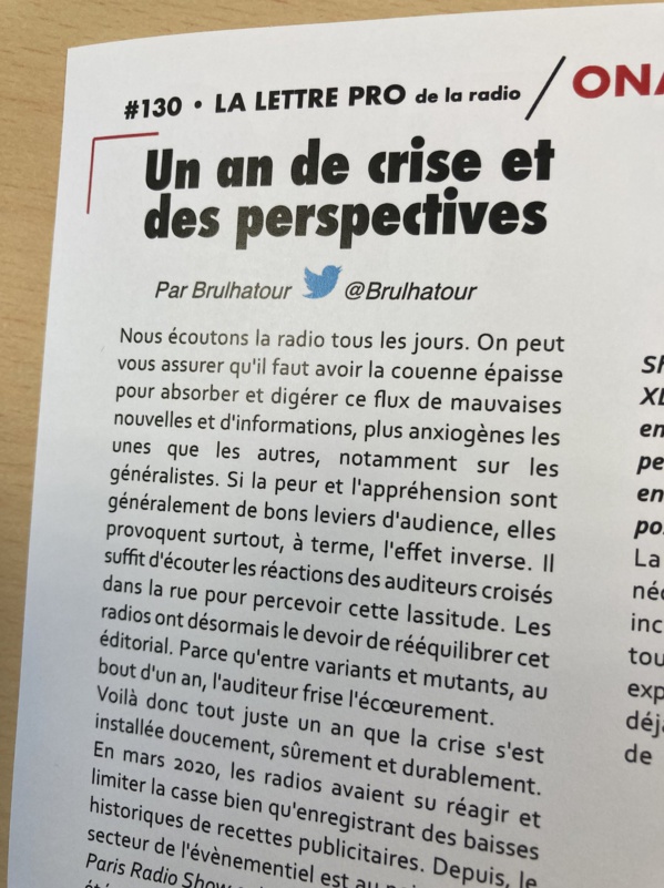 Un an de crise et des perspectives