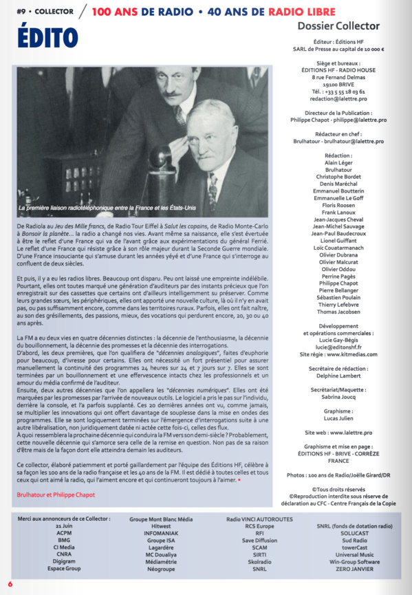 Notre Collector sur les 100 ans de la radio Notre Collector sur les 100 ans de la radio