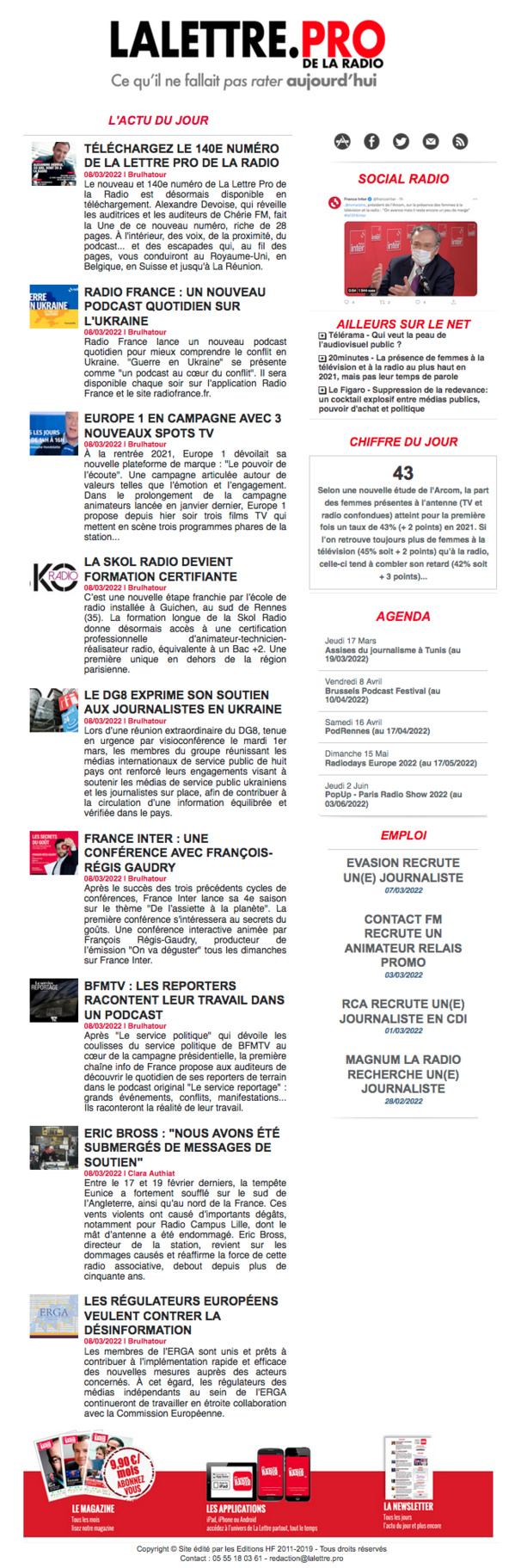 La newsletter, y avez-vous pensé ?