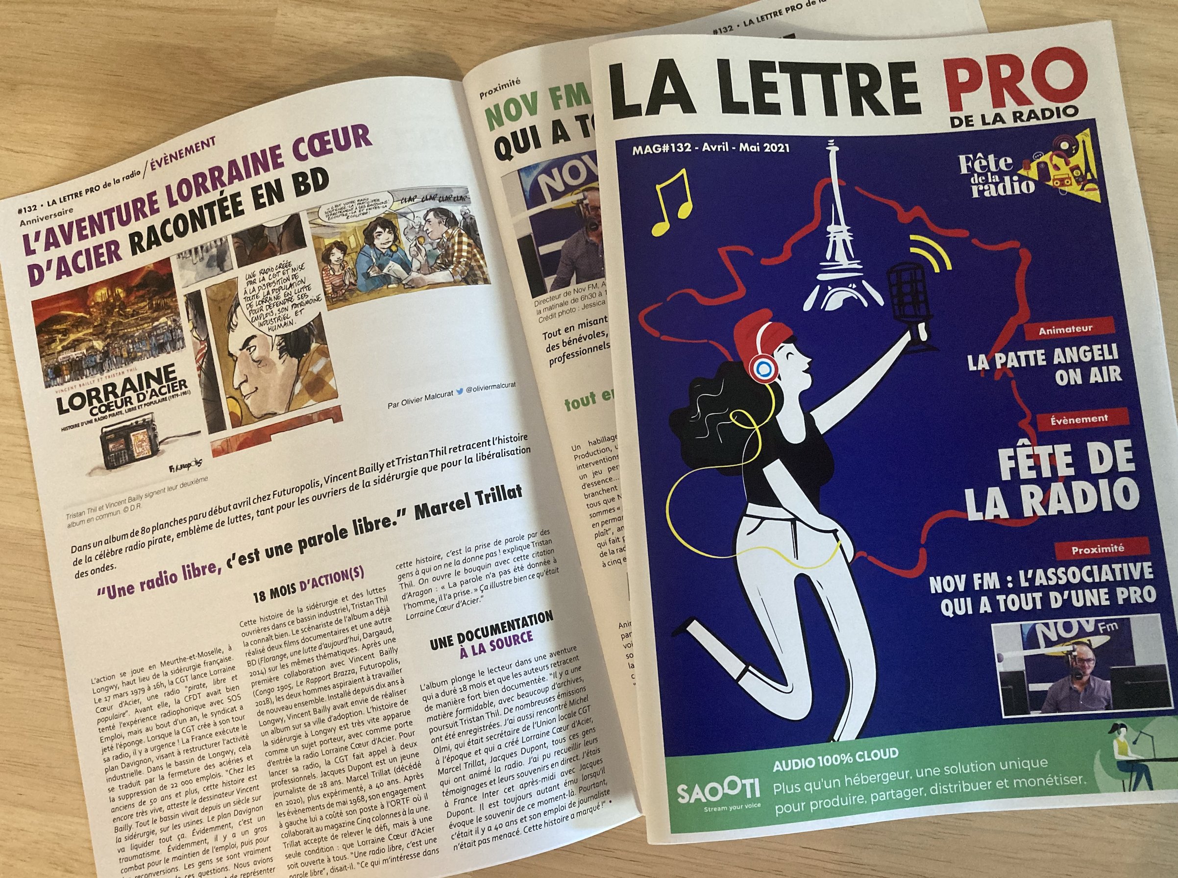 Le n° 132 du mensuel La Lettre Pro de la Radio paraît aujourd'hui. Si j'ai 5 minutes dans la matinée, je publierai sur le site, le sommaire de ce nouveau numéro qui met en avant la Fête de la radio...