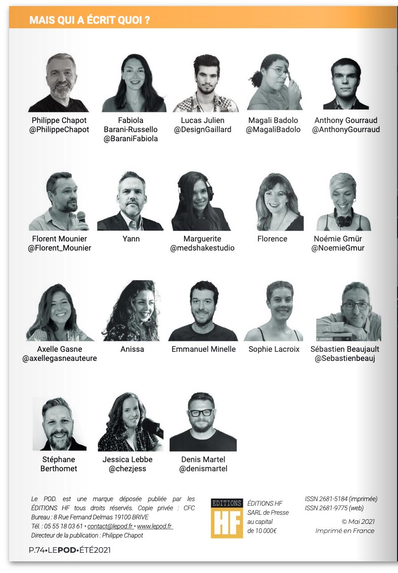 Le nouveau magazine LePOD. vient de paraître Le nouveau magazine LePOD. vient de paraître