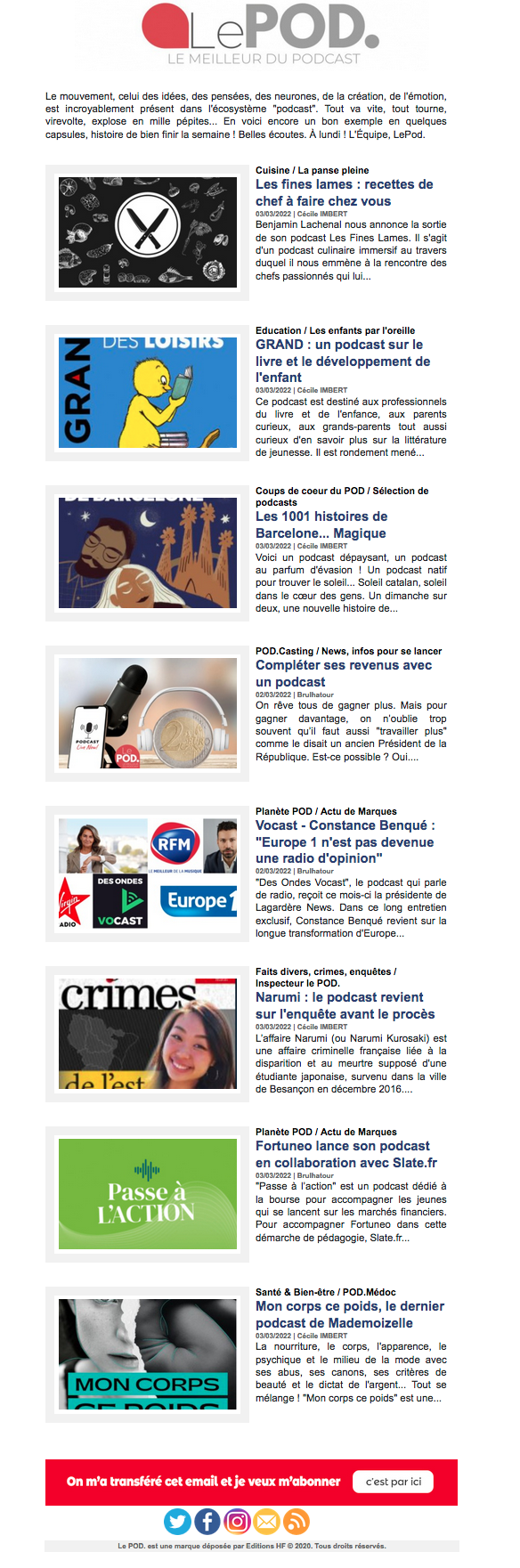 La newsletter, y avez-vous pensé ?