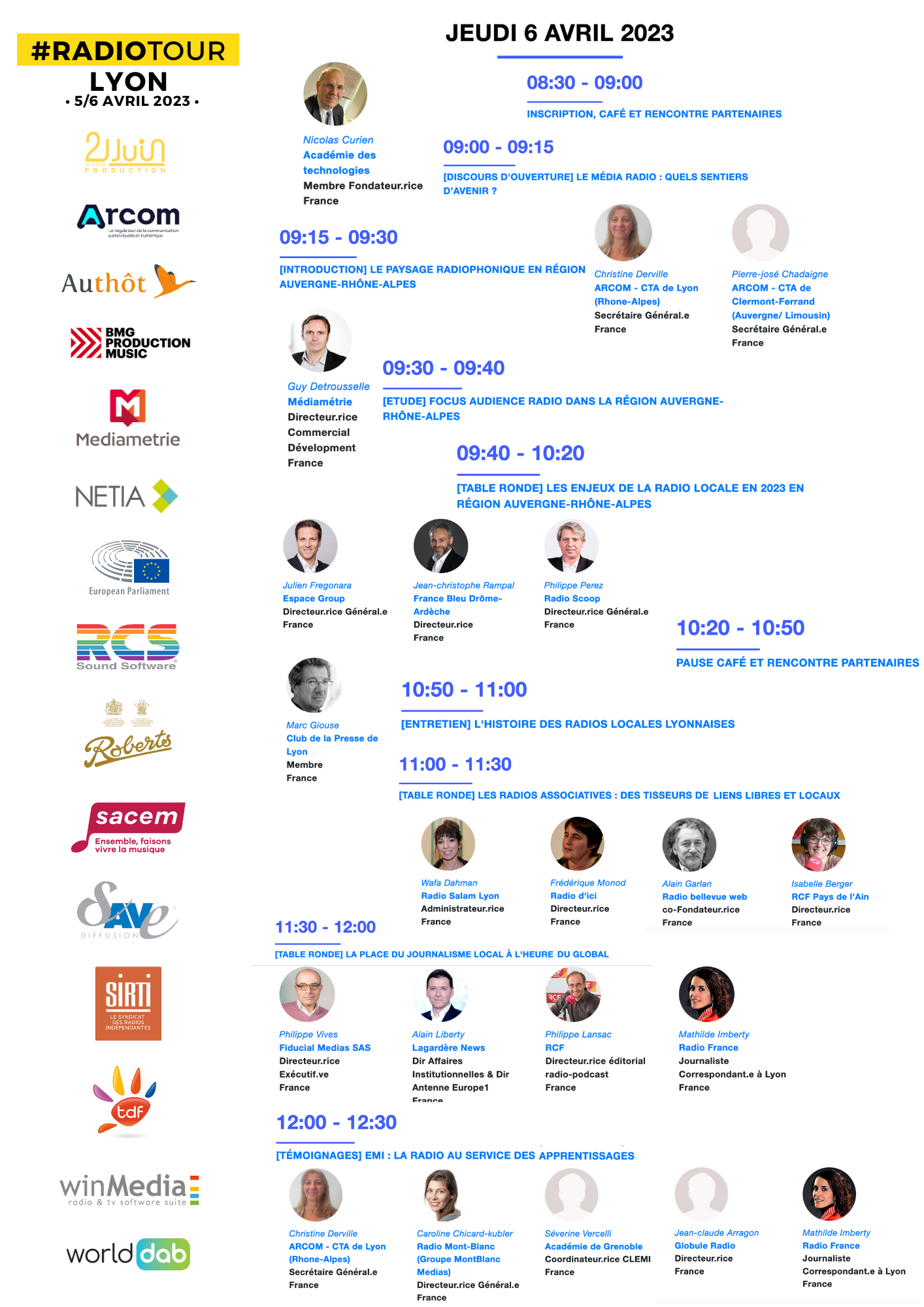 Le programme du RadioTour de Lyon, les 5 et 6 avril 2023 Le programme du RadioTour de Lyon, les 5 et 6 avril 2023