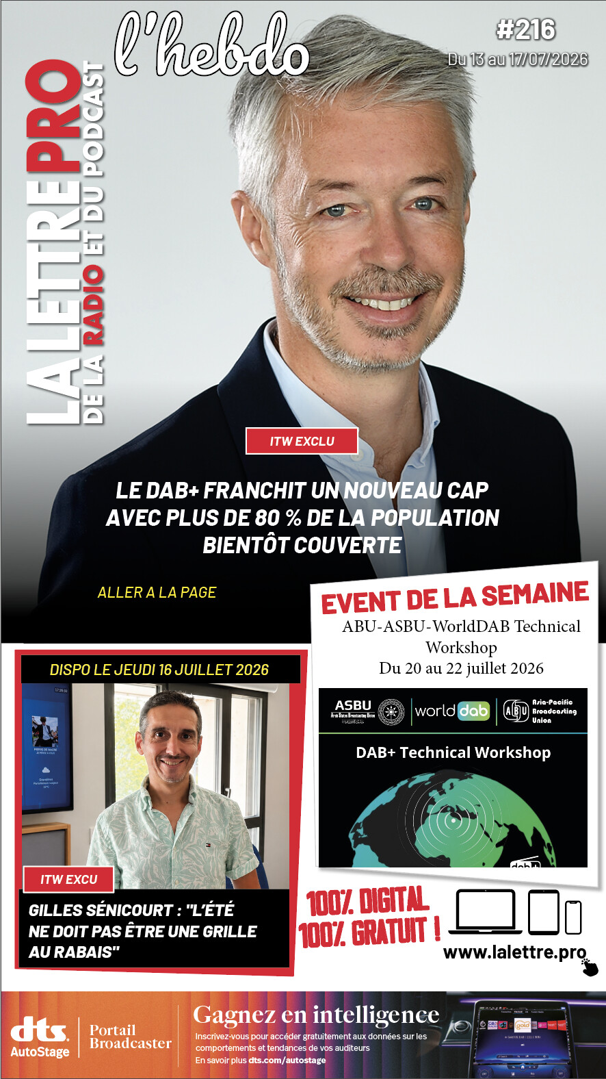 Le 216e numéro de La Lettre Pro L'Hebdo vient de paraître