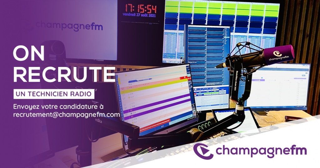 CHAMPAGNE FM RECRUTE UN TECHNICIEN RADIO