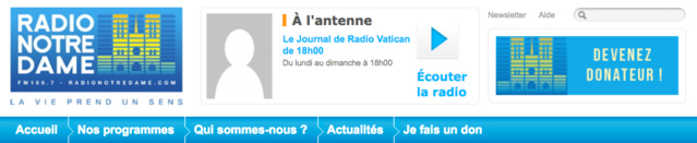 Le site de Radio Notre Dame fera également peau neuve dès ce 1er septembre Le site de Radio Notre Dame fera également peau neuve dès ce 1er septembre