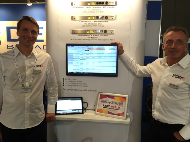 Sound4 reçoit le "Best of Show Radioworld" Sound4 reçoit le "Best of Show Radioworld"