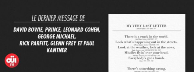 Oüi FM rend hommage aux artistes disparus Oüi FM rend hommage aux artistes disparus