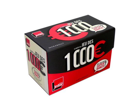 Le jeu des 1 000 euros dans une boîte de jeu