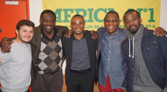 L'équipe d’Africa N°1 : Hakim Djelouat, Lamine Badiane, Charles Mbuya de BBC Afrique, Willy Dorkenoo et Christian Shango