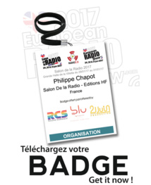 Salon de la Radio : téléchargez vite votre badge ! Salon de la Radio : téléchargez vite votre badge !