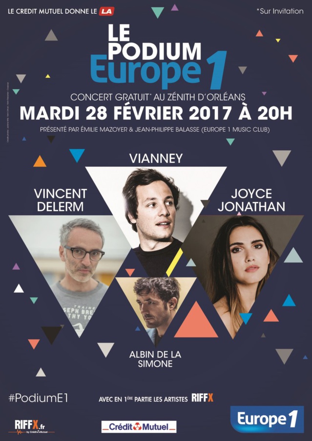 Un Podium Europe 1 à Orléans le 28 février