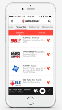 Radioplayer Canada lance son application de radio numérique