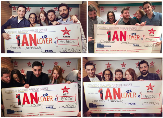 Virgin Radio a offert "Un an de loyer" à 20 auditeurs