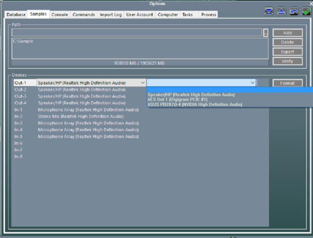 Nouveau menu d'affectation de sorties audio dans Winmedia Nouveau menu d'affectation de sorties audio dans Winmedia