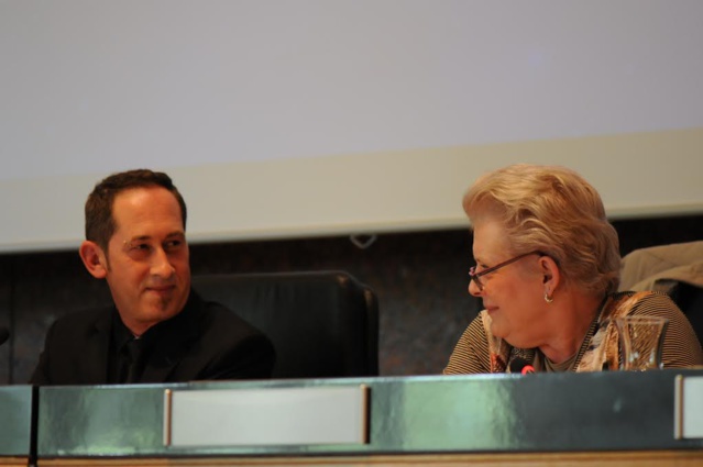 Le président Jean-Yves Breteau aux côtés de l'ex-ministre Catherine Trautmann lors du congrès 2016.