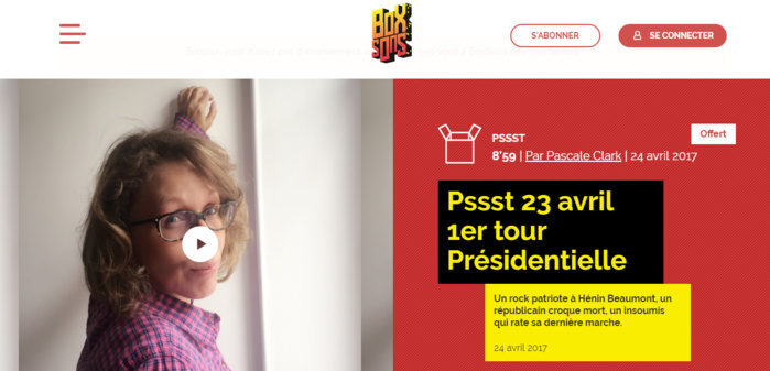 BoxSons, le média sonore porté par Pascale Clark a été lancé le 18 avril dernier. BoxSons, le média sonore porté par Pascale Clark a été lancé le 18 avril dernier.