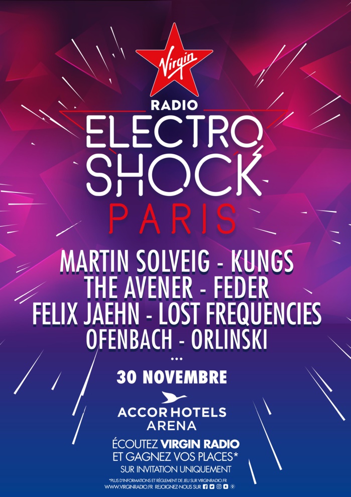 Virgin Radio : une nouvelle soirée ElectroShock à Paris Virgin Radio : une nouvelle soirée ElectroShock à Paris
