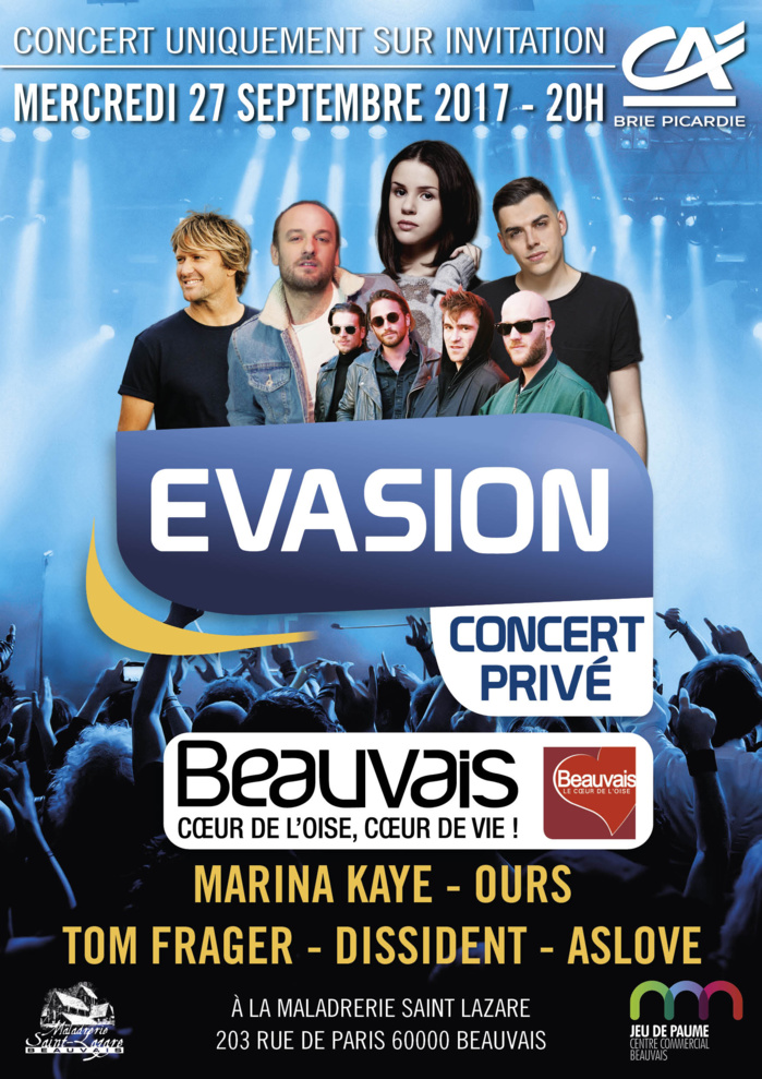 Évasion organise un concert privé à Beauvais Évasion organise un concert privé à Beauvais