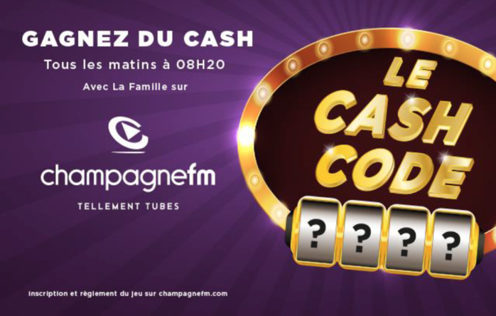 Un "Cash Code" de 2 017 € sur Champagne FM