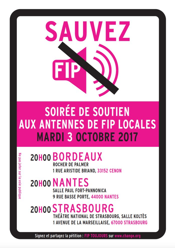 Jour J pour la mobilisation en faveur des locales de FIP Jour J pour la mobilisation en faveur des locales de FIP