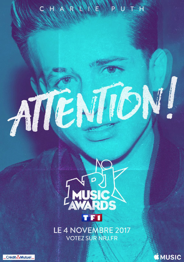Charlie Puth sera présent aux NRJ Music Awards Charlie Puth sera présent aux NRJ Music Awards