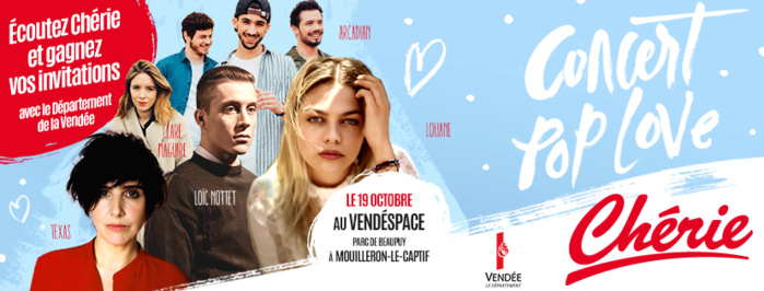 Chérie : un concert pop love en Vendée