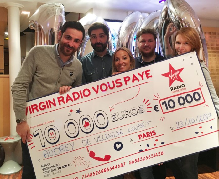 Hier matin, Audrey a gagné 10 000 euros sur Virgin Radio
