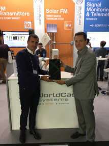 Raphaël Eyraud (towerCast) et Christophe Poulain (WorldCast Systems)