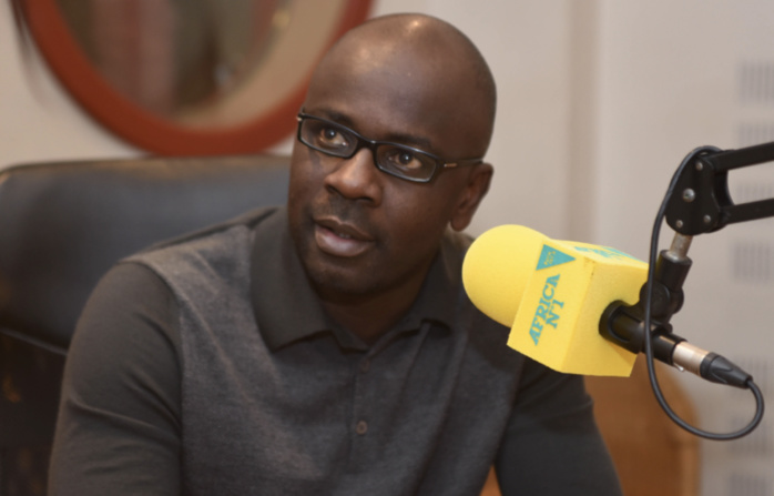 Lilian Thuram lors des enregistrements des messages pour Africa N°1 Lilian Thuram lors des enregistrements des messages pour Africa N°1