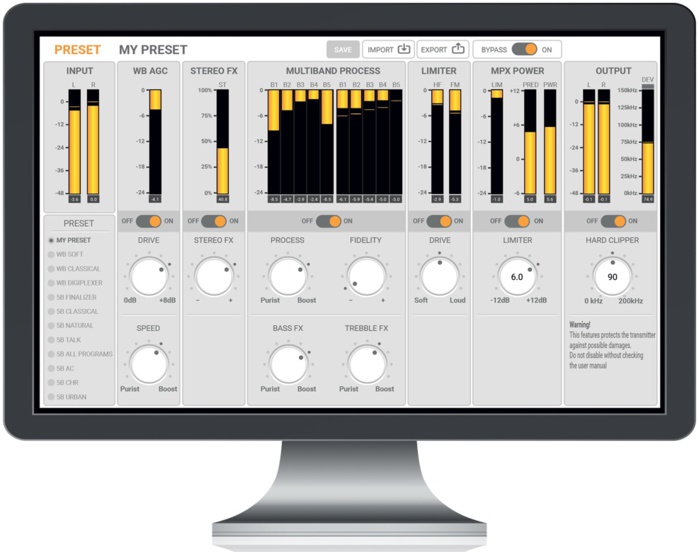VUmetres et interface du nouveau traitement 5 bandes VUmetres et interface du nouveau traitement 5 bandes