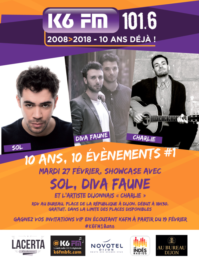 K6FM organise 10 événements pour ses 10 ans K6FM organise 10 événements pour ses 10 ans