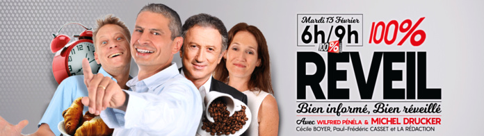 Michel Drucker réveille les auditeurs de 100% Michel Drucker réveille les auditeurs de 100%