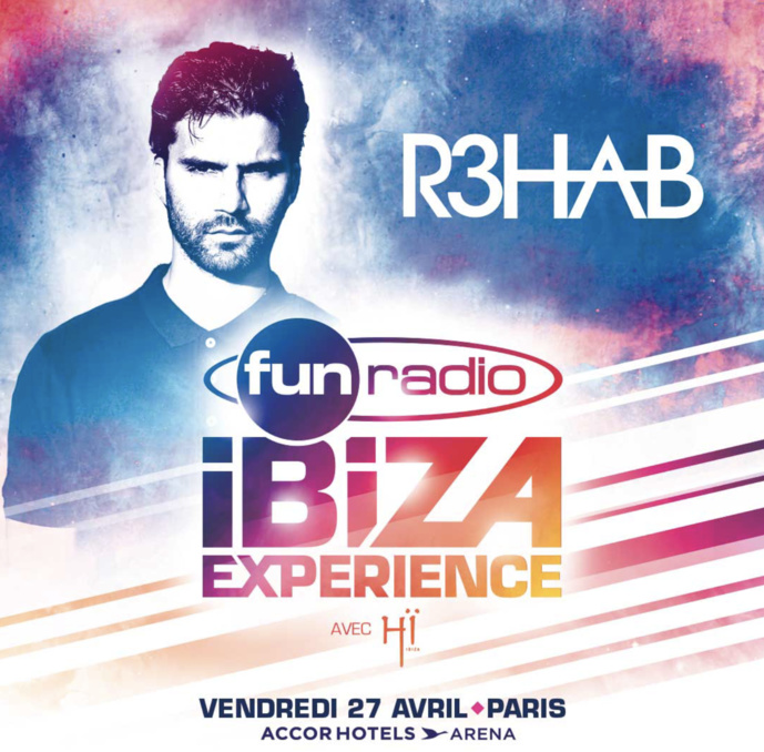 Le DJ R3HAB sur la scène de la Fun Radio Ibiza Experience