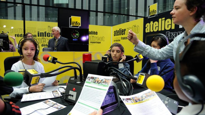 Le désormais célèbre atelier franceinfo © Christophe Abramowitz / Radio France Le désormais célèbre atelier franceinfo © Christophe Abramowitz / Radio France