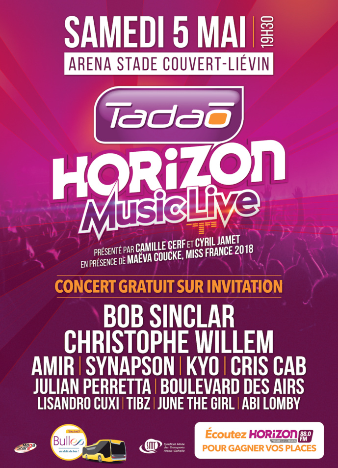 Le concert gratuit "Tadao-Horizon Music Live" à Liévin Le concert gratuit "Tadao-Horizon Music Live" à Liévin