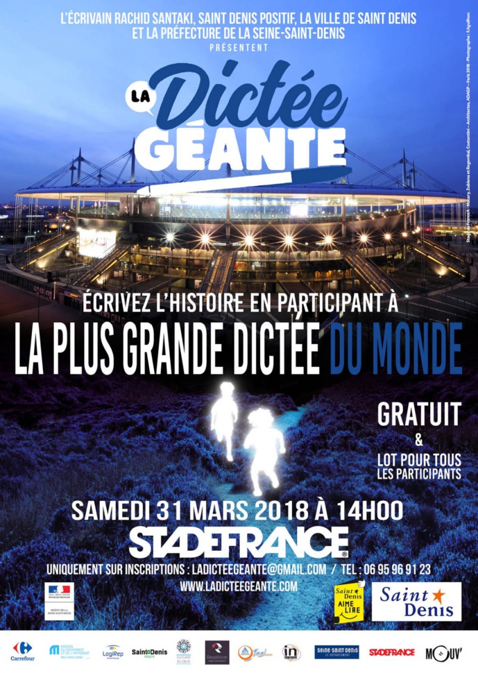 Mouv' anime "La Dictée géante" au Stade de France Mouv' anime "La Dictée géante" au Stade de France