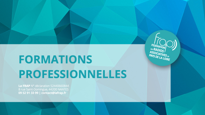 Trois formations professionnelles portées par la FRAP Trois formations professionnelles portées par la FRAP