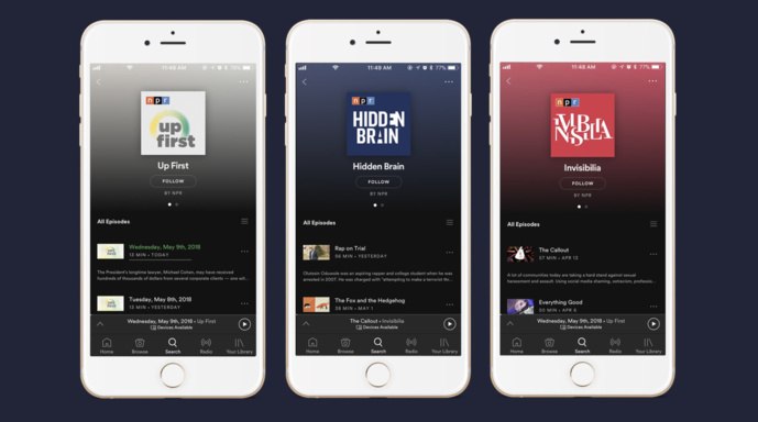 NPR s'associe à Spotify pour développer ses podcasts NPR s'associe à Spotify pour développer ses podcasts