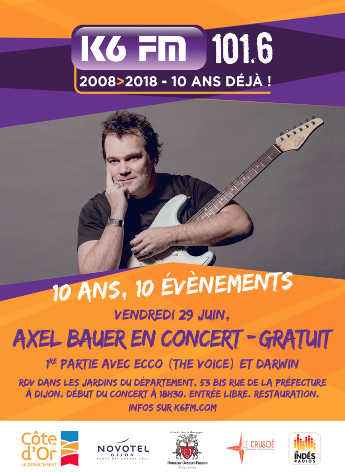 K6FM : showcase et concert avec Axel Bauer K6FM : showcase et concert avec Axel Bauer