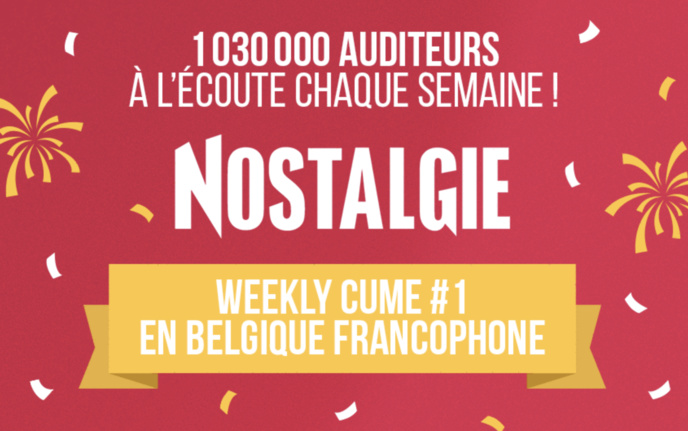 CIM Belgique : 1 030 000 auditeurs pour Nostalgie CIM Belgique : 1 030 000 auditeurs pour Nostalgie