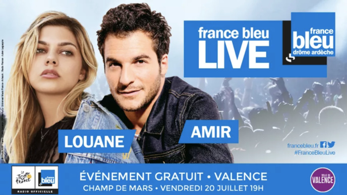 Un "France Bleu Live" avec Amir et Louane à Valence Un "France Bleu Live" avec Amir et Louane à Valence