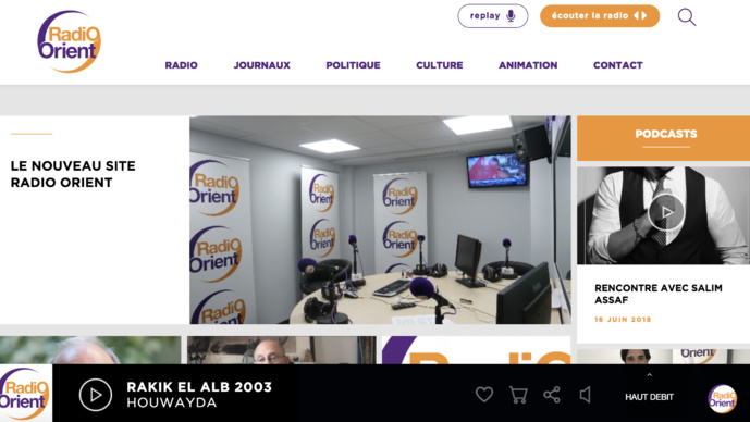 Un nouveau site web pour Radio Orient Un nouveau site web pour Radio Orient