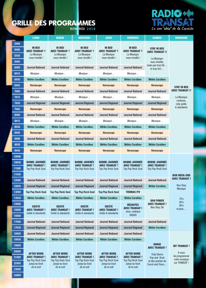 Régie Caraibes n°1 commercialise Radio Transat Régie Caraibes n°1 commercialise Radio Transat