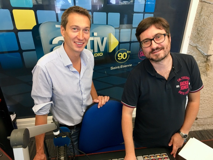 Les fondateurs d'Activ Radio, Romain Mazodier et Maxence Bertholon.