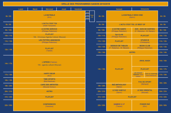 Beur FM a lancé sa grille de programmes 2018-2019 Beur FM a lancé sa grille de programmes 2018-2019