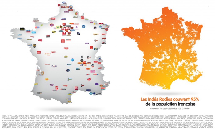 Le GIE les Indés Radios réunit 131 radios. Le GIE les Indés Radios réunit 131 radios.