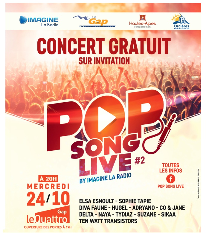 Imagine La Radio organise un nouveau "Pop Song Live" à Gap Imagine La Radio organise un nouveau "Pop Song Live" à Gap