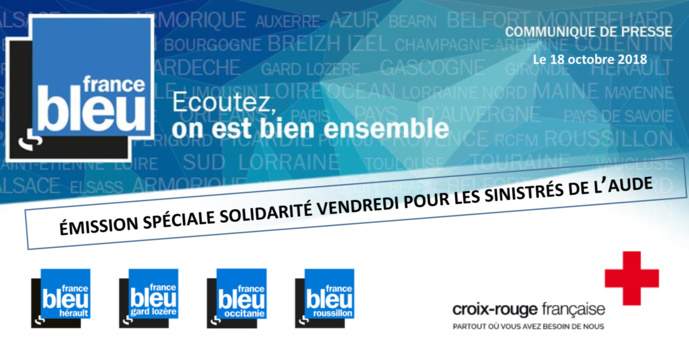 France Bleu se mobilise pour les sinistrés de l'Aude France Bleu se mobilise pour les sinistrés de l'Aude