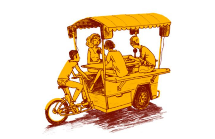 Radio Méga veut réaliser, et utiliser, le premier studio radio sur un vélo triporteur Radio Méga veut réaliser, et utiliser, le premier studio radio sur un vélo triporteur